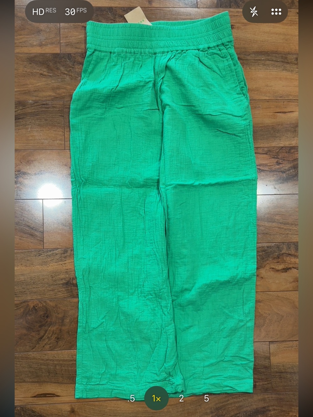 Boden Women’s Size 8 Cheesecloth Wide Leg Cropped Pants Double Cloth